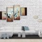 Tetraptych Contemporary Wall Art Floral Painting Lily Contemporary Decor