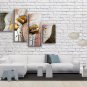 Tetraptych Contemporary Wall Art Floral Painting Poppy Flower Paintings