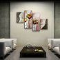 Tetraptych Contemporary Wall Art Floral Painting Poppy Flower Paintings
