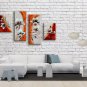 Tetraptych Contemporary Wall Art Floral Painting Tulip Flower Paintings