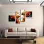4 Pieces Contemporary Wall Art Floral Painting Tulip Decoration Ideas