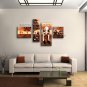 4 Pieces Contemporary Wall Art Floral Painting Tulip Contemporary Decor