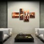 4 Pieces Contemporary Wall Art Floral Painting Tulip Contemporary Decor