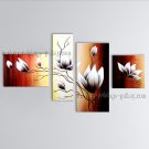 Tetraptych Contemporary Wall Art Floral Painting Tulip Flower Paintings