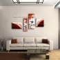 4 Pieces Contemporary Wall Art Floral Painting Tulip Flower Oil Canvas