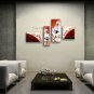 4 Pieces Contemporary Wall Art Floral Painting Tulip Flower Oil Canvas