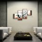 4 Pieces Contemporary Wall Art Floral Painting Lily Flower Artworks