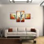 Tetraptych Contemporary Wall Art Floral Painting Lily Flowers Artwork
