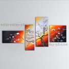 4 Pieces Contemporary Wall Art Floral Painting Tulip Flower Paintings