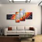 4 Pieces Contemporary Wall Art Floral Painting Tulip Flower Paintings