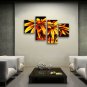 Tetraptych Contemporary Wall Art Floral Painting Daisy Flowers Artwork