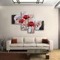 Large Contemporary Wall Art Floral Painting Poppy Flower Inner Framed