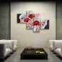 Large Contemporary Wall Art Floral Painting Poppy Flower Inner Framed