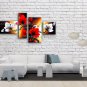 Tetraptych Contemporary Wall Art Floral Painting Tulip Flower On Canvas