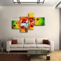 4 Pieces Contemporary Wall Art Floral Painting Poppy Flowers Artwork