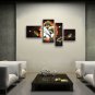 Large Contemporary Wall Art Floral Painting Poppy Flower Inner Stretched