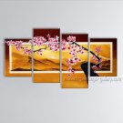 Tetraptych Contemporary Wall Art Floral Cherry Blossom Gallery Wrapped