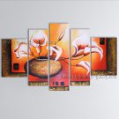 5 Pieces Contemporary Wall Art Floral Painting Lily Flowers Artwork