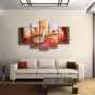 5 Pieces Contemporary Wall Art Floral Painting Lily Flowers Artwork