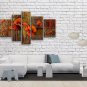 Tetraptych Contemporary Wall Art Floral Painting Poppy Decoration Ideas