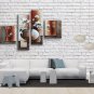 4 Pieces Contemporary Wall Art Floral Painting Tulip Contemporary Decor