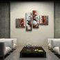 4 Pieces Contemporary Wall Art Floral Painting Tulip Contemporary Decor