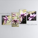 Tetraptych Contemporary Wall Art Floral Painting Tulip Decoration Ideas