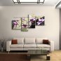 Tetraptych Contemporary Wall Art Floral Painting Tulip Decoration Ideas