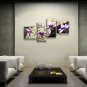 Tetraptych Contemporary Wall Art Floral Painting Tulip Decoration Ideas