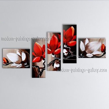 Large Contemporary Wall Art Floral Painting Tulip Contemporary Decor