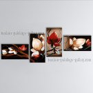 Tetraptych Contemporary Wall Art Floral Painting Tulip Flowers Artwork