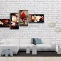 Tetraptych Contemporary Wall Art Floral Painting Tulip Flowers Artwork