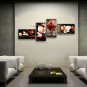 Tetraptych Contemporary Wall Art Floral Painting Tulip Flowers Artwork