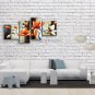 Tetraptych Contemporary Wall Art Floral Painting Tulip Flower On Canvas