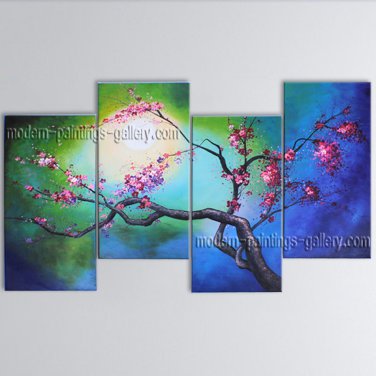 Large Contemporary Wall Art Floral Painting Plum Blossom Contemporary