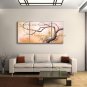 Triptych Contemporary Wall Art Floral Painting Plum Blossom Ready To Hang