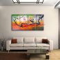 Tetraptych Contemporary Wall Art Floral Plum Blossom On Canvas Artworks