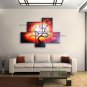 5 Pieces Contemporary Wall Art Floral Painting Plum Blossom Oil On Canvas