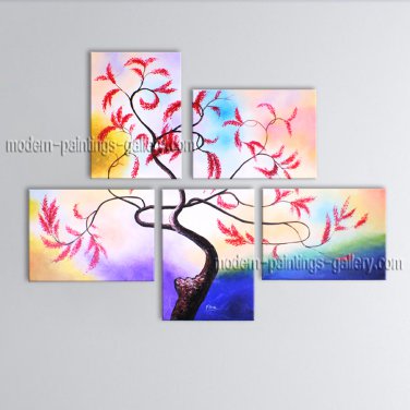 Large Contemporary Wall Art Floral Painting Plum Blossom Inner Stretched