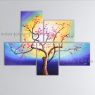 5 Pieces Contemporary Wall Art Floral Painting Plum Blossom Ready To Hang