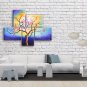 5 Pieces Contemporary Wall Art Floral Painting Plum Blossom Ready To Hang