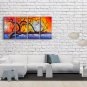 4 Pieces Contemporary Wall Art Floral Painting Plum Blossom Inner Framed