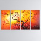 4 Pieces Contemporary Wall Art Floral Plum Blossom Artist Artworks