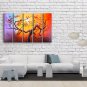 Pentaptych Contemporary Wall Art Floral Plum Blossom Gallery Wrapped