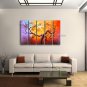 Pentaptych Contemporary Wall Art Floral Plum Blossom Gallery Wrapped