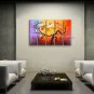 Pentaptych Contemporary Wall Art Floral Plum Blossom Gallery Wrapped