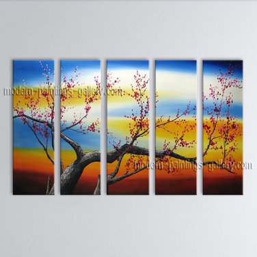 Large Contemporary Wall Art Floral Painting Plum Blossom Landscape Scene