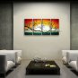Tetraptych Contemporary Wall Art Floral Cherry Blossom Contemporary Decor