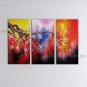 Triptych Contemporary Wall Art Floral Plum Blossom Decoration Ideas
