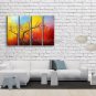 Tetraptych Contemporary Wall Art Floral Plum Blossom On Canvas Artworks